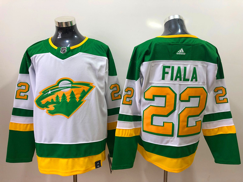 Men's Minnesota Wild Kevin Fiala #22 White Breakaway Jersey